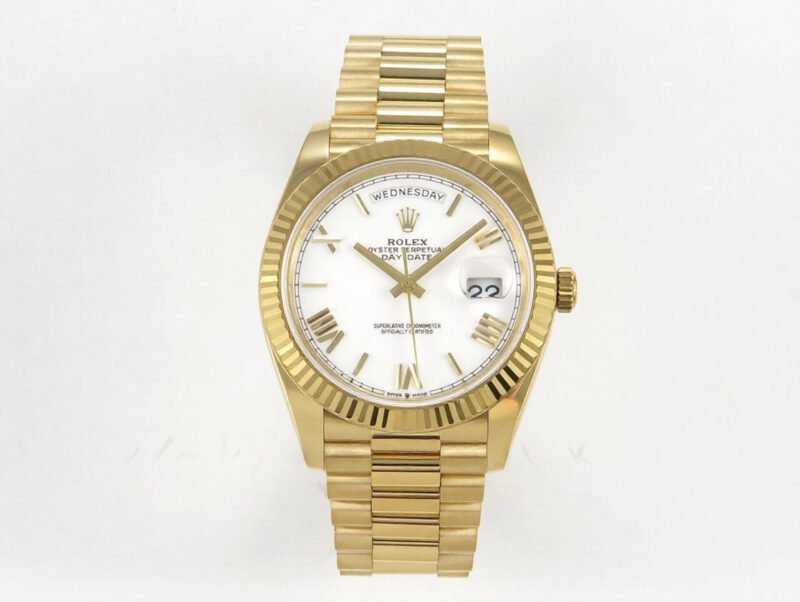 Rolex Day-Date - 40 mm - זהב צהוב לוח אפור רומי גימור קצה
